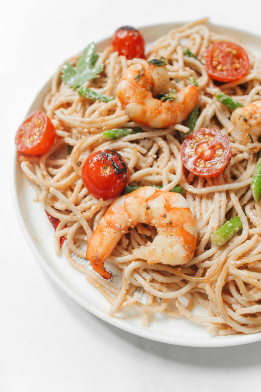 Pasta with shrimp